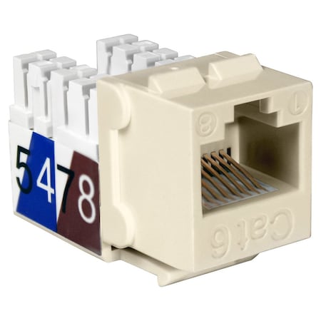 Quest Technology International Cat6 Slim-Style 90 Degree Keystone Jacks, 8P8C - Almond NKJ-6509